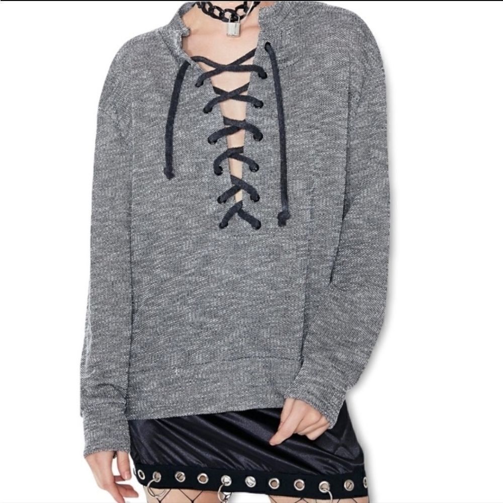 NWT Daydream Nation Terry Dream Pullover Black Size Small